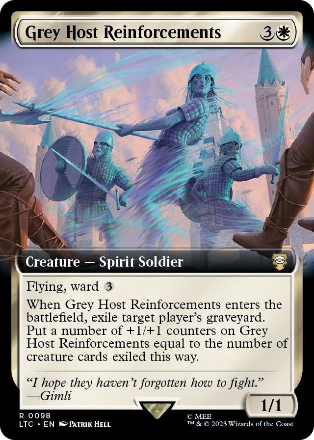 Grey Host Reinforcements (Extended Art) #98 R - Commander: The Lord of the Rings: Tales of Middle-earth Pokemon card