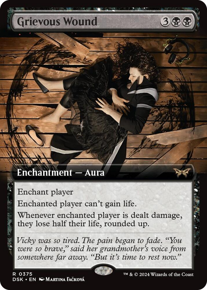Grievous Wound (Extended Art) #375 R - Duskmourn: House of Horror Pokemon card