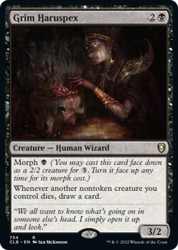 Grim Haruspex #754 R - Commander Legends: Battle for Baldur's Gate Pokemon card