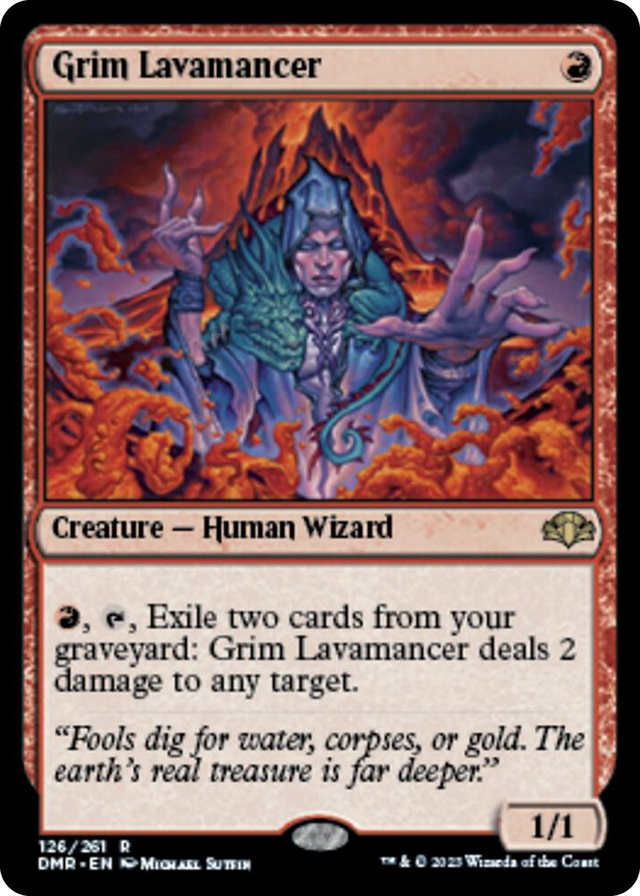 0126 Grim Lavamancer R Dominaria Remastered