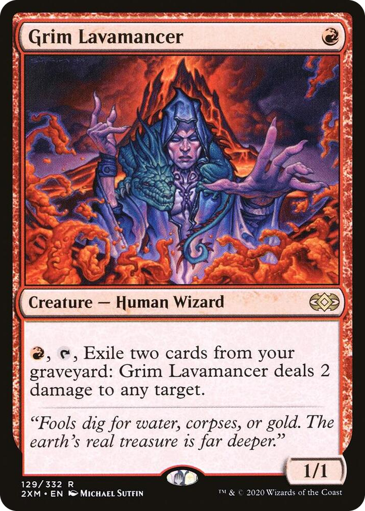 0129 Grim Lavamancer R Double Masters