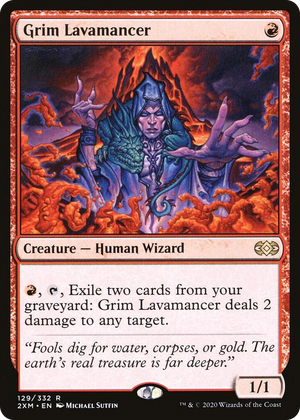 0129 Grim Lavamancer R Double Masters
