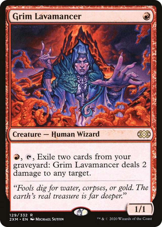 0129 Grim Lavamancer R Double Masters