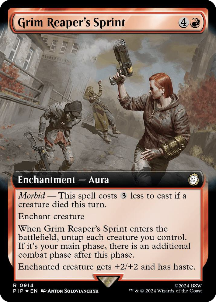 0914 Grim Reaper's Sprint (Extended Art) (Surge Foil) R Universes Beyond: Fallout