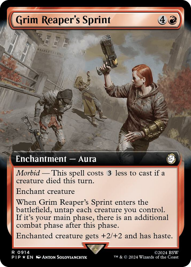 0914 Grim Reaper's Sprint (Extended Art) (Surge Foil) R Universes Beyond: Fallout