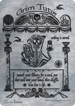 0365 Grim Tutor (Silver Laminate) M Secret Lair Drop Series