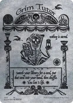 0365 Grim Tutor (Silver Laminate) M Secret Lair Drop Series