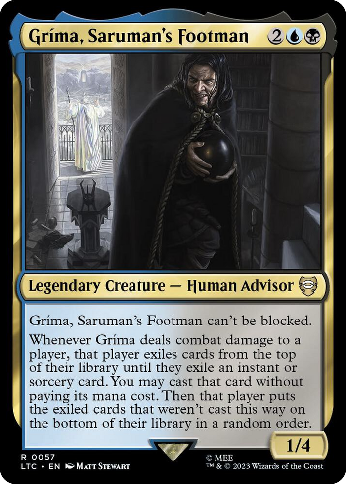 Grima, Saruman's Footman #57 R - Commander: The Lord of the Rings: Tales of Middle-earth Pokemon card