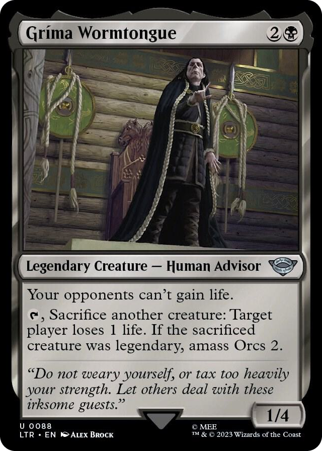 Grima Wormtongue #88 U - Universes Beyond: The Lord of the Rings: Tales of Middle-earth Pokemon card