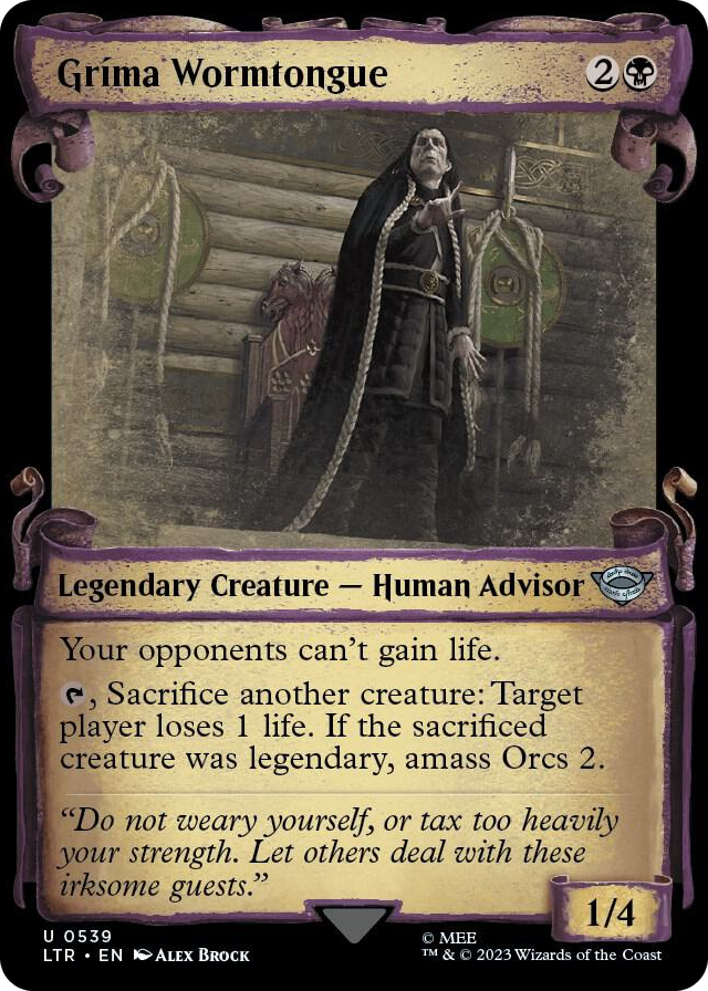 Grima Wormtongue (Showcase Scrolls) #539 U - Universes Beyond: The Lord of the Rings: Tales of Middle-earth Pokemon card