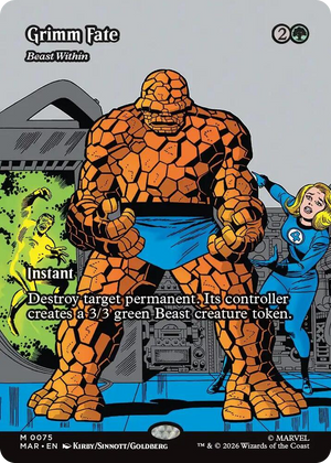 0075 Grimm Fate - Beast Within (Borderless) M Marvel Universe Eternal-Legal