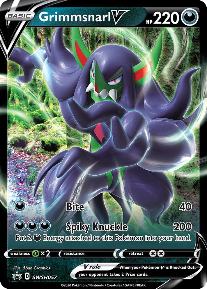 0057 Grimmsnarl V - SWSH057 Promo Sword & Shield Promo Cards