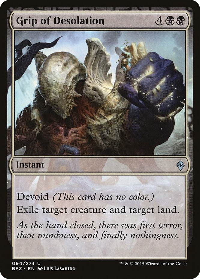 Grip of Desolation #94 U - Battle for Zendikar Pokemon card