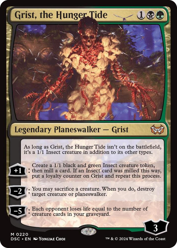 Grist, the Hunger Tide #220 M - Commander: Duskmourn: House of Horror Pokemon card