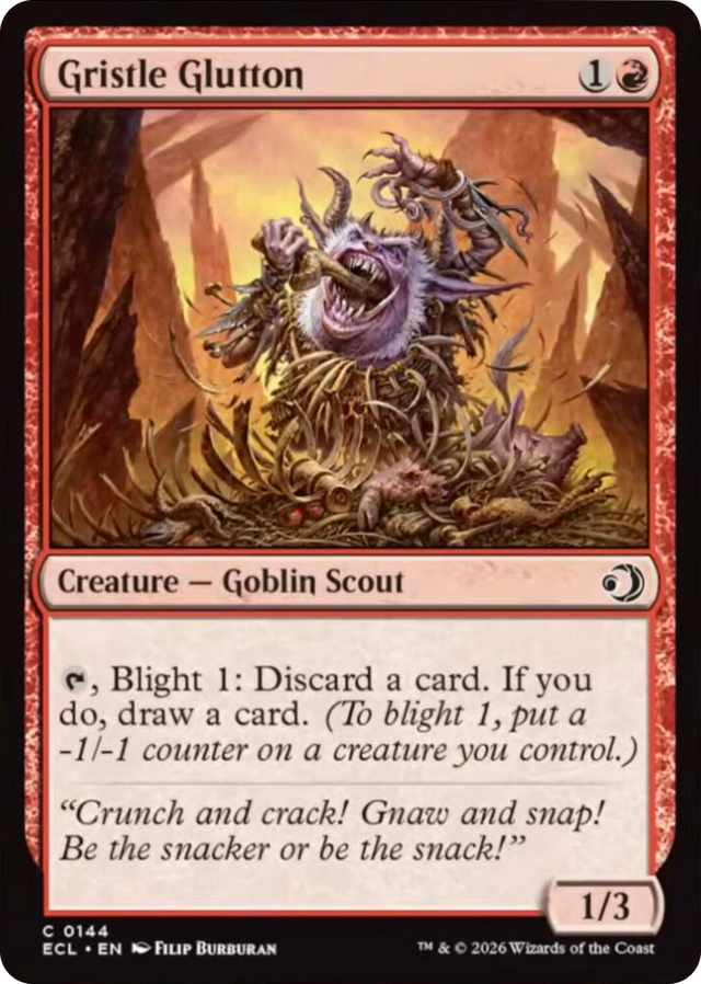 0144 Gristle Glutton C Lorwyn Eclipsed