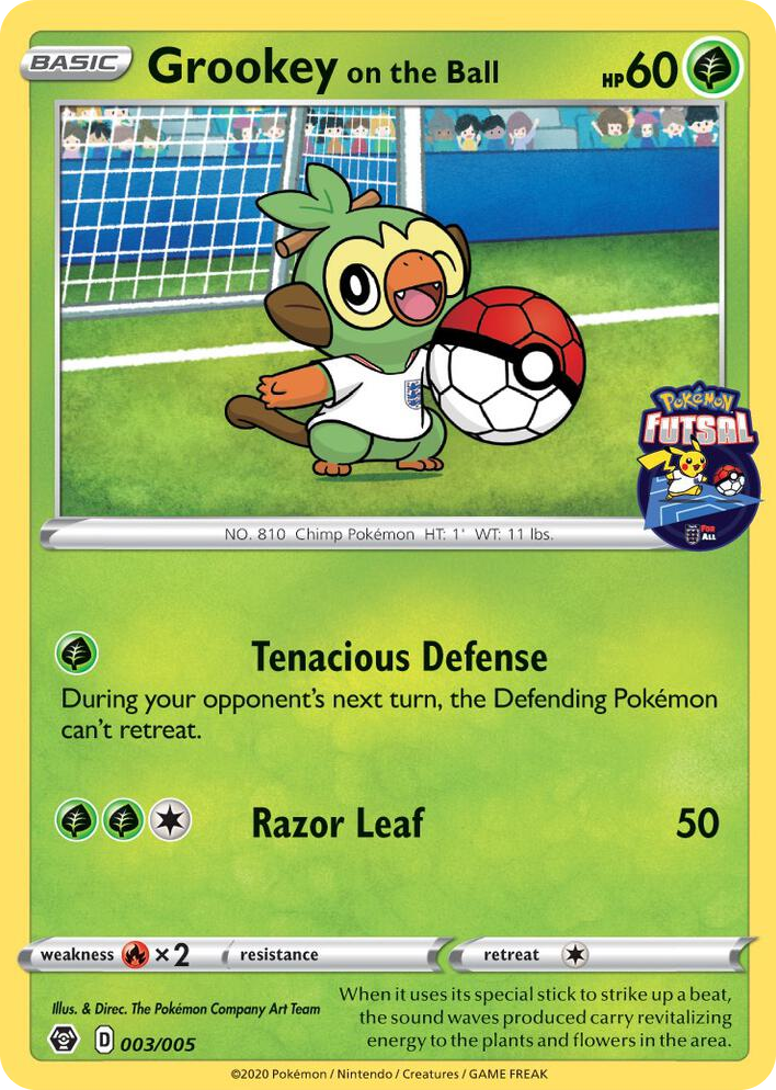 0003 Grookey on the Ball - 003/005 (Pokemon Futsal) Promo Miscellaneous Cards & Products