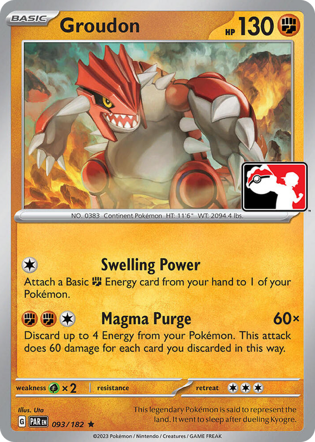 0093 Groudon Rare Prize Pack Series Cards