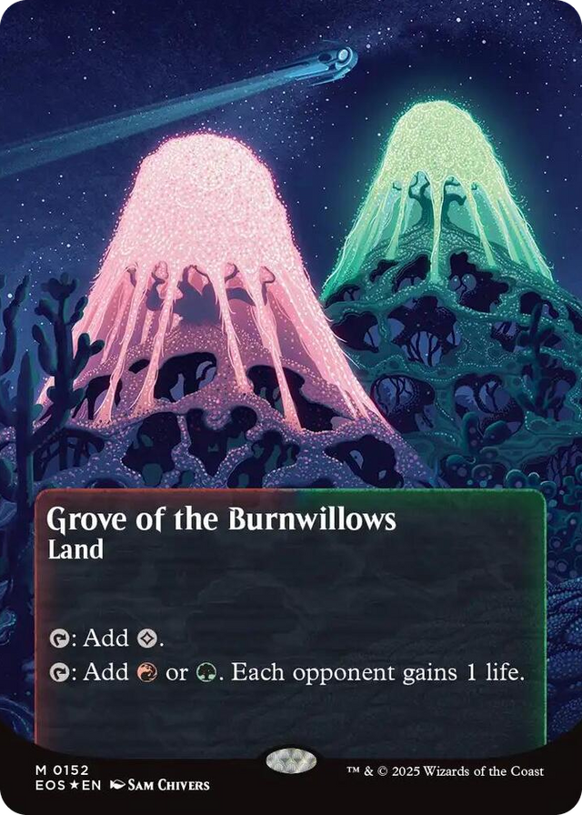 0152 Grove of the Burnwillows (0152) (Borderless) (Galaxy Foil) M Edge of Eternities: Stellar Sights
