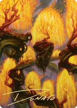 0034 Grove of the Burnwillows Art Card (Gold-Stamped Signature) S Art Series: Zendikar Rising