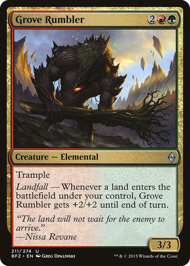 Grove Rumbler #211 U - Battle for Zendikar Pokemon card