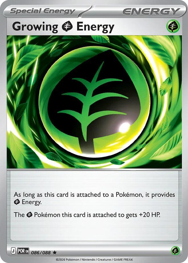 0086 Growing Grass Energy - 086/088 (Non-Holo) Rare Deck Exclusives