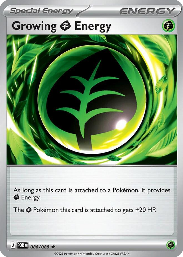 0086 Growing Grass Energy - 086/088 (Non-Holo) Rare Deck Exclusives