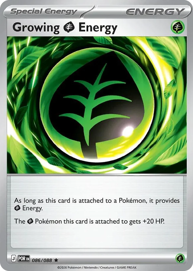0086 Growing Grass Energy - 086/088 (Non-Holo) Rare Deck Exclusives