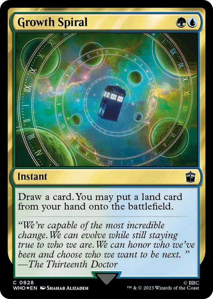 0828 Growth Spiral (Surge Foil) C Universes Beyond: Doctor Who
