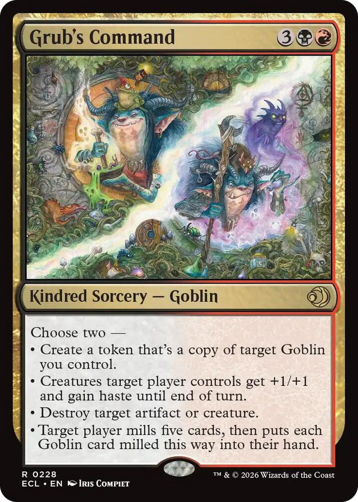 Grub's Command #228 R - Lorwyn Eclipsed Pokemon card