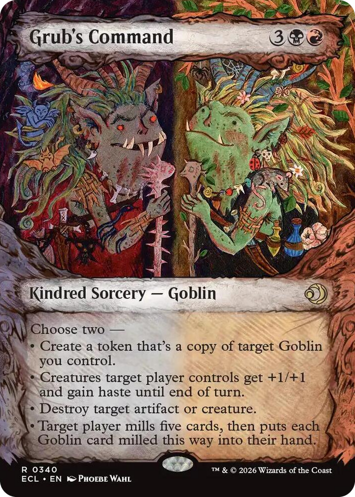 Grub's Command (Showcase) #340 R - Lorwyn Eclipsed Pokemon card