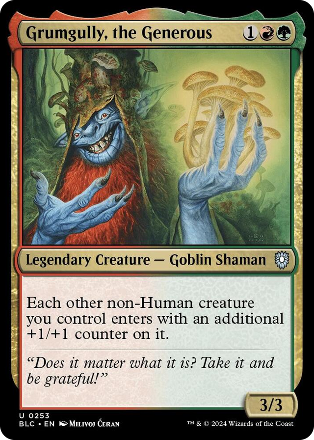 0253 Grumgully, the Generous U Commander: Bloomburrow