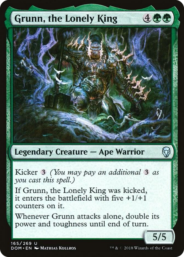 0165 Grunn, the Lonely King U Dominaria