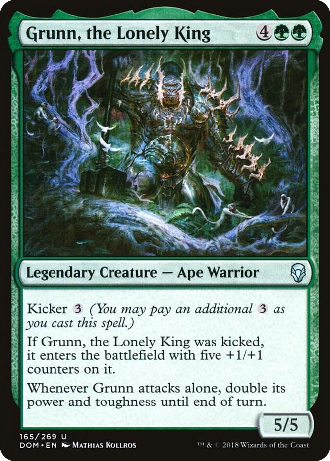 0165 Grunn, the Lonely King U Dominaria