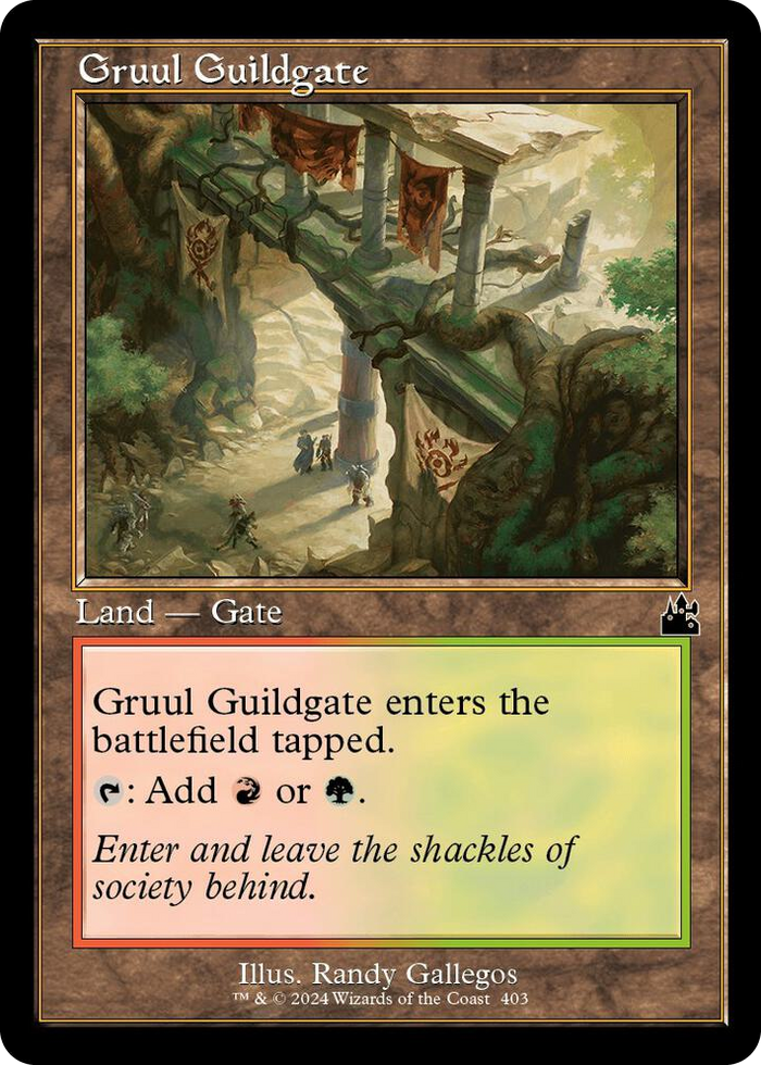 Gruul Guildgate (Retro Frame) #403 C - Ravnica Remastered Pokemon card