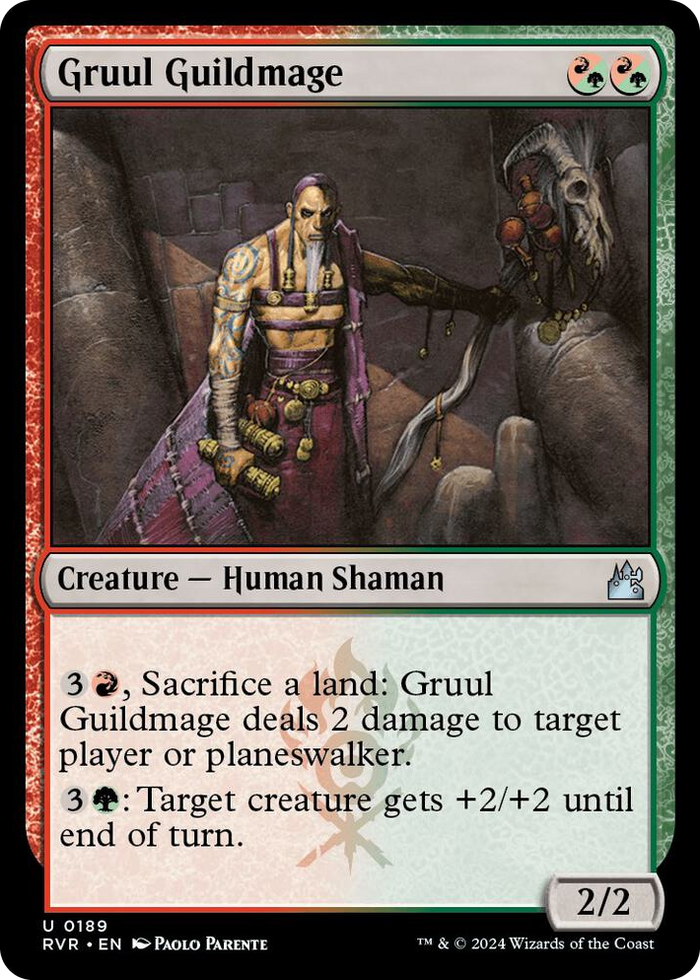 Gruul Guildmage #189 U - Ravnica Remastered Pokemon card