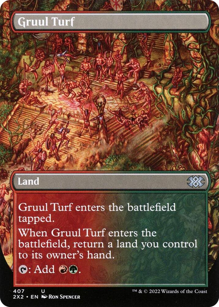 Gruul Turf (Borderless) #407 U - Double Masters 2022 Pokemon card