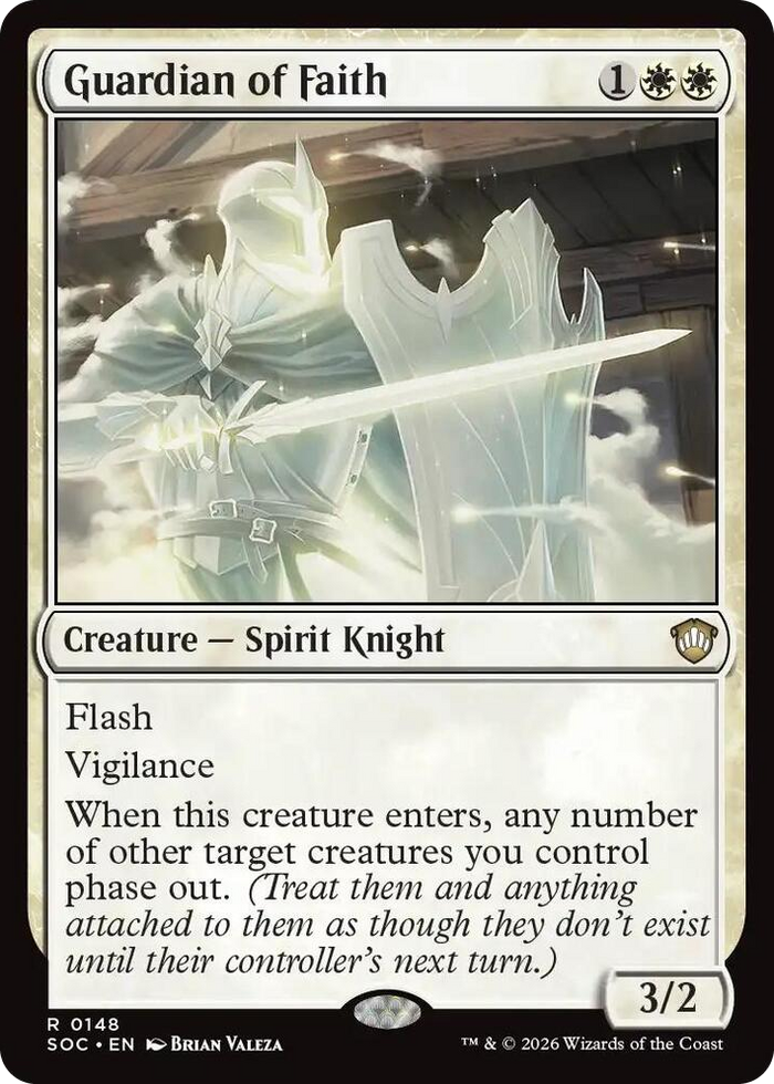 Guardian of Faith #148 R - Commander: Secrets of Strixhaven Pokemon card