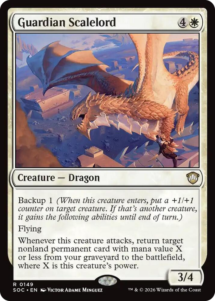 Guardian Scalelord #149 R - Commander: Secrets of Strixhaven Pokemon card
