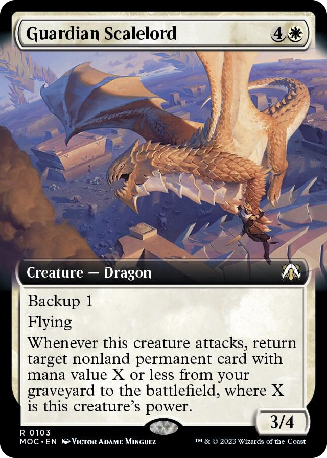 0103 Guardian Scalelord (Extended Art) R Commander: March of the Machine