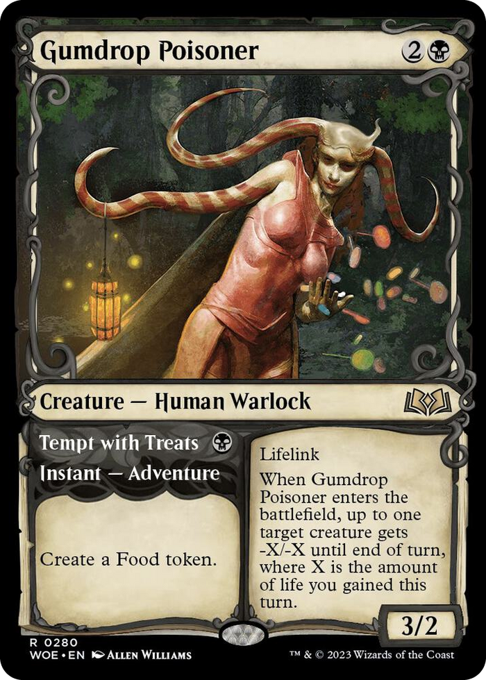 Gumdrop Poisoner (Showcase) #280 R - Wilds of Eldraine Pokemon card