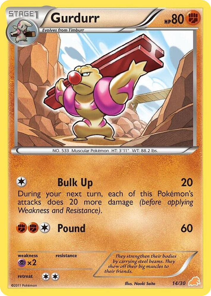 0014 Gurdurr Common BW Trainer Kit: Excadrill & Zoroark