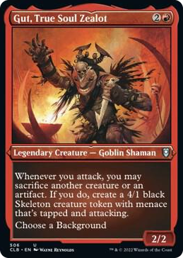 Gut, True Soul Zealot (Foil Etched) #506 U - Commander Legends: Battle for Baldur's Gate Pokemon card