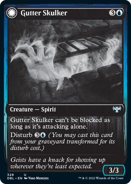 Gutter Skulker #329 U - Innistrad: Double Feature Pokemon card