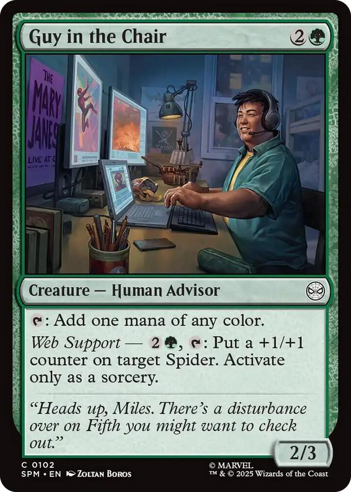 Guy in the Chair #102 C - Marvel's Spider-Man Pokemon card