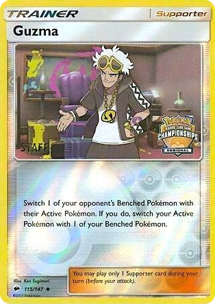 0115 Guzma - 115/147 (Regional Championships) [Staff] Promo League & Championship Cards