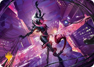 0008 Gwenom, Remorseless Art Card (Gold-Stamped Planeswalker Symbol) S Art Series: Marvel's Spider-Man