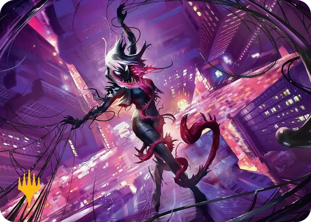 0008 Gwenom, Remorseless Art Card (Gold-Stamped Planeswalker Symbol) S Art Series: Marvel's Spider-Man