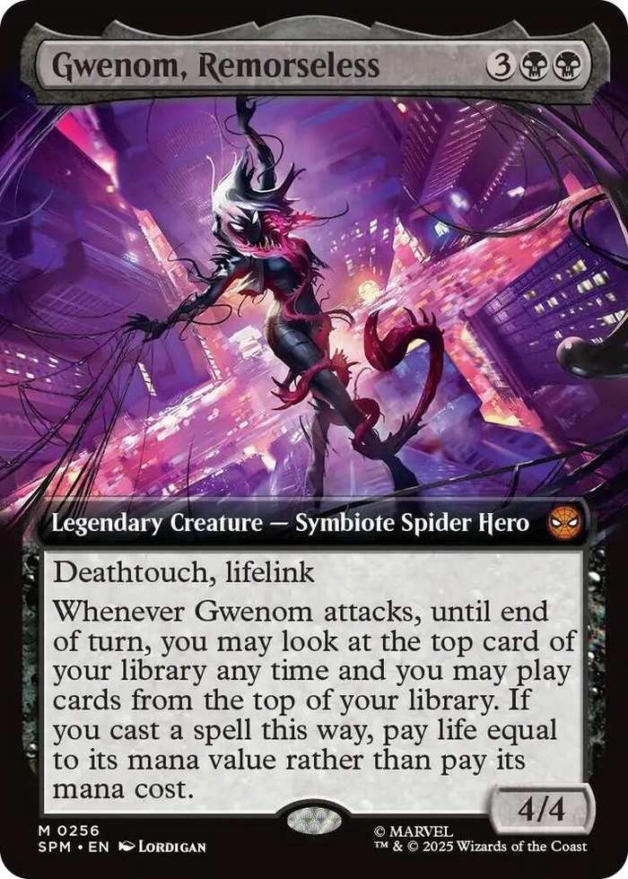 Gwenom, Remorseless (Extended Art) #256 M - Marvel's Spider-Man Pokemon card