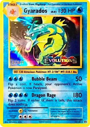 0034 Gyarados - 34/108 (Prerelease) [Staff] Promo XY Promos