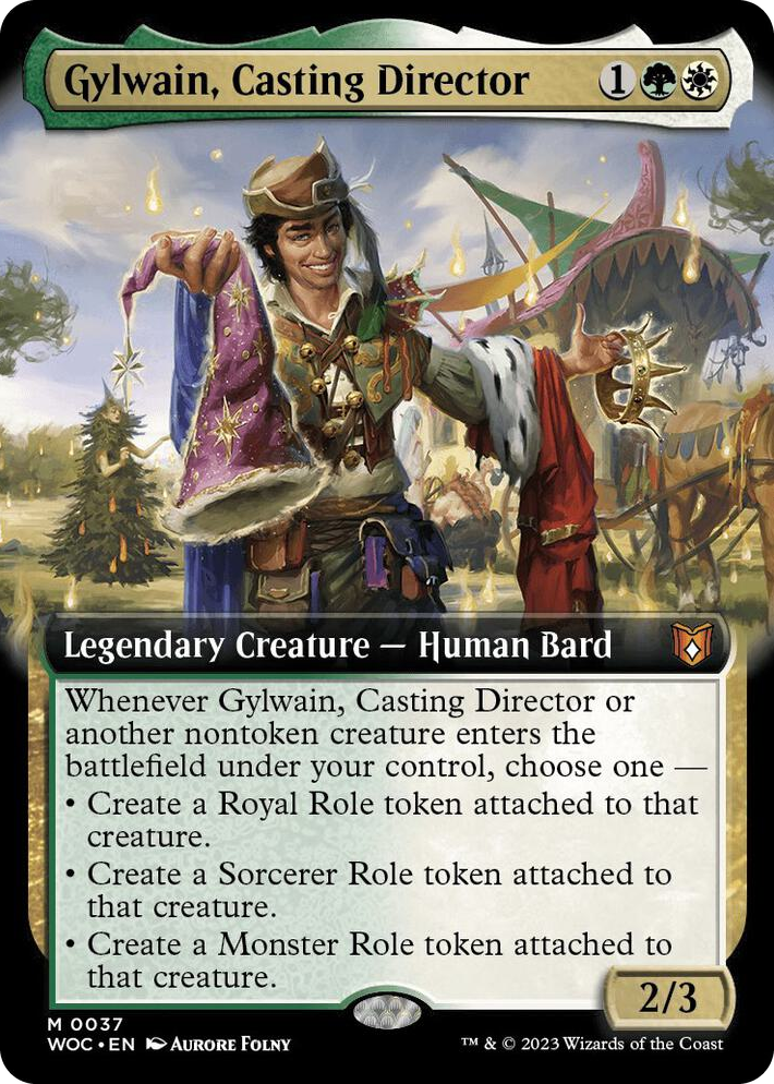 0037 Gylwain, Casting Director (Extended Art) M Commander: Wilds of Eldraine